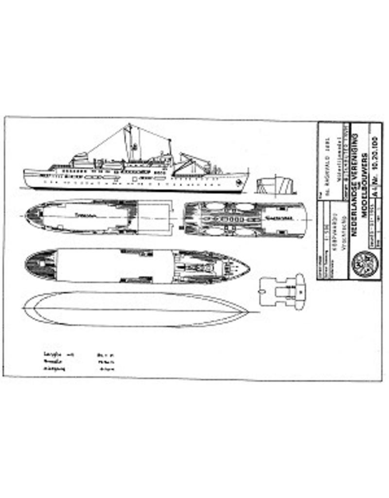 MBT 10.20.100 Fracht-Passagierschiff ms "Ragnvald Jarl" (1956) - Nordenfjeldske DSS (Hurtigruten)