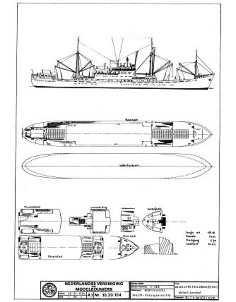 MBT 10.20.104 vrachtpass. ms "Willemstad"(1950) - KNSM; ex "Socrates" (1938)