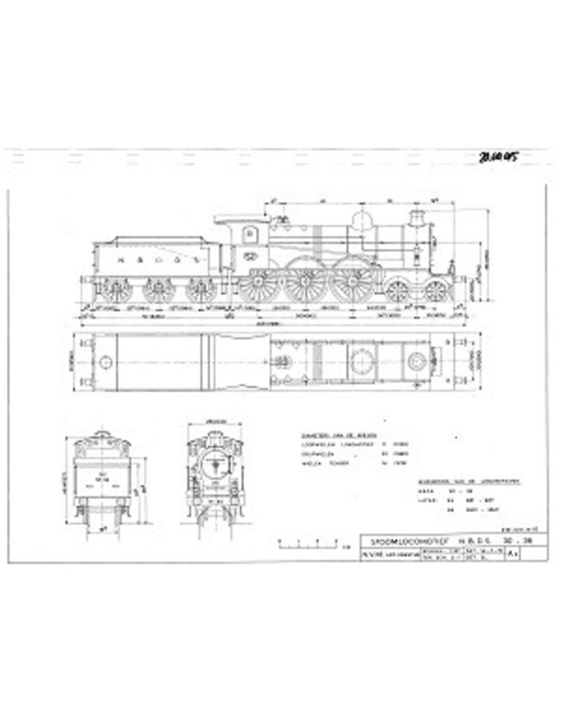 NVM 20.00.015 Schnellzuglokomotive NS 3500 - ex NBDS 35-38 - ("Blue Brabander") für die Spur H0