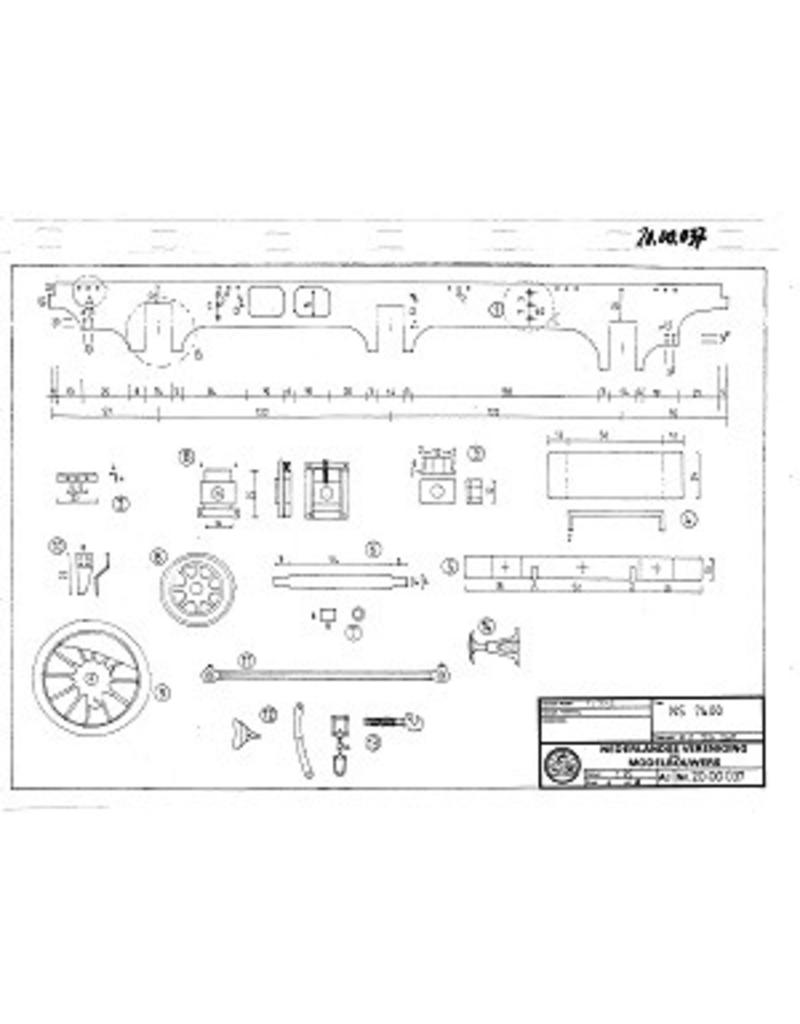 MBT 20.00.037 Tenderlokomotive NS 7400 für Spur II (64 mm)