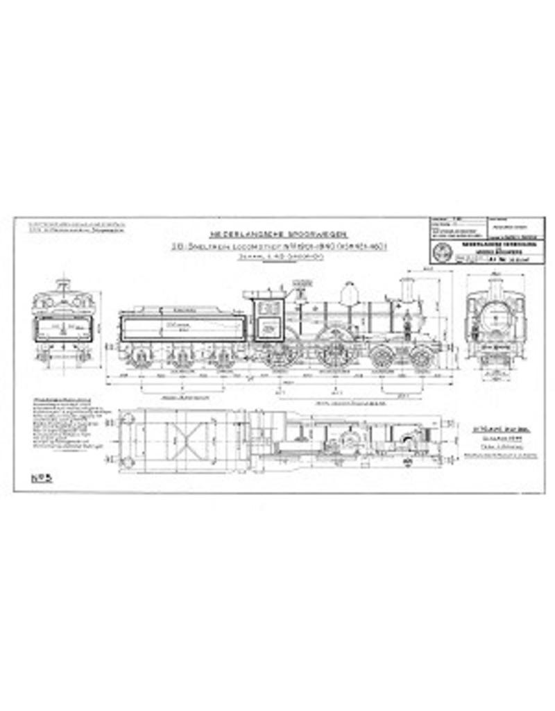 NVM 20.00.047 2-B Schnellzuglokomotive NS 1901-1940 (HSM 421 bis 460) für Spur 0