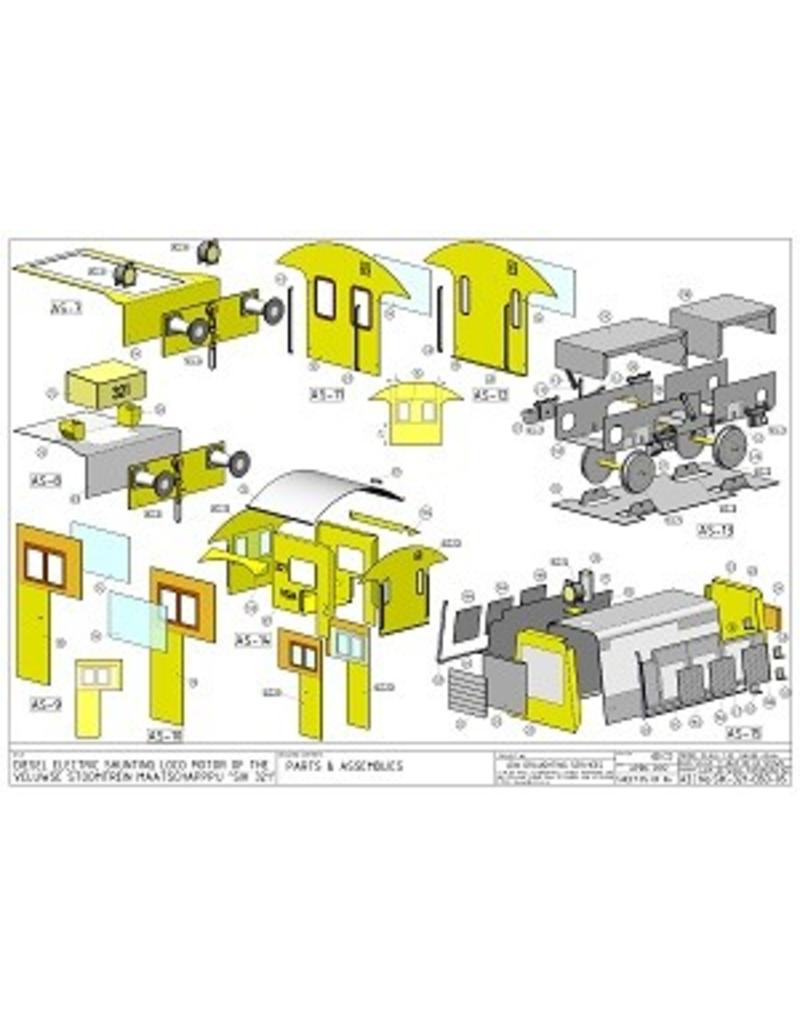 MBT 20.02.015a Locomotor VSM 321(Sik), executed in cardboard or tin/brass