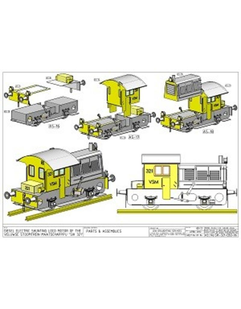 MBT 20.02.015a Locomotor VSM 321(Sik), executed in cardboard or tin/brass