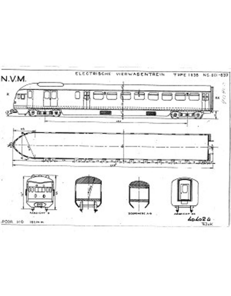 NVM 20.03.002 4-Wagen-Einheit Serie 601-638 ("Middennet") für die Spur H0