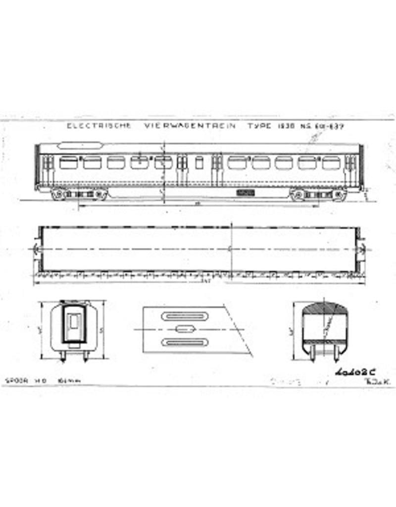 NVM 20.03.002 4-wagenstel serie 601-638 ("Middennet") voor spoor H0