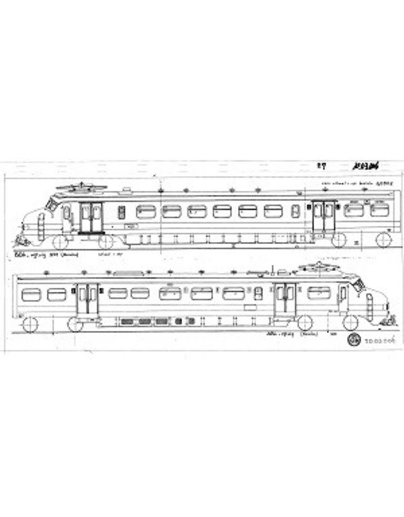 MBT 20.03.006 Benelux train set ABK - ("Dog-head") for gauge 0