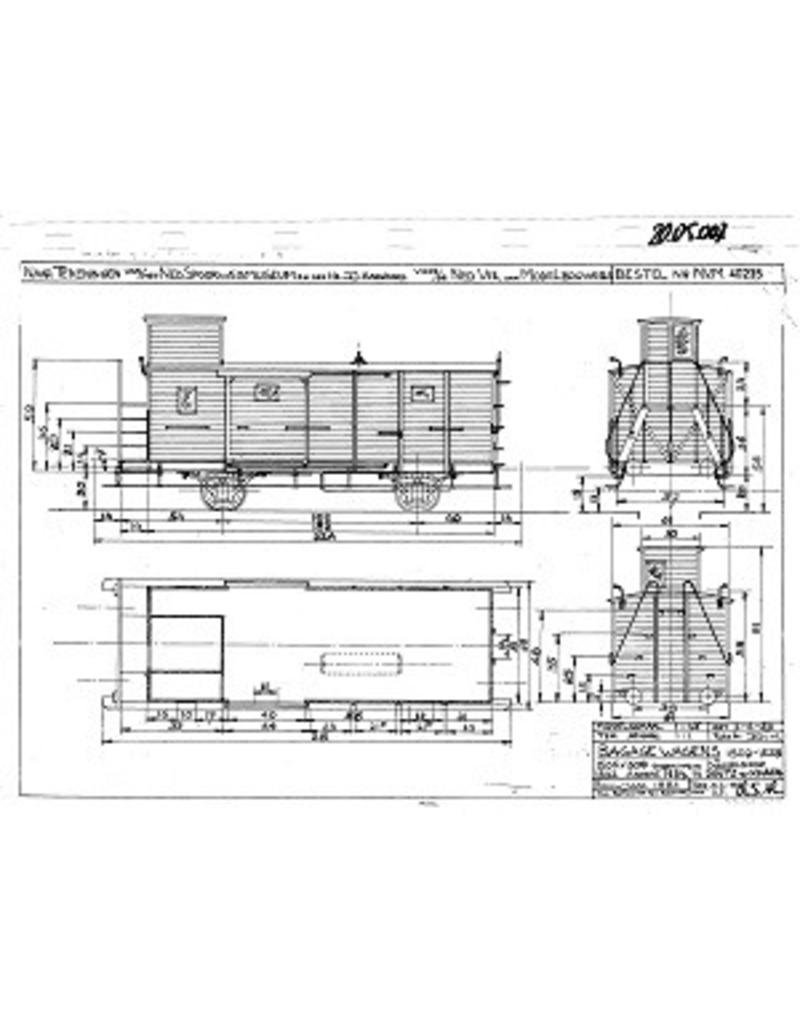 NVM 20.05.007 Gepäckwagen von 1502 bis 1528 für den Schienen HIJSM 0