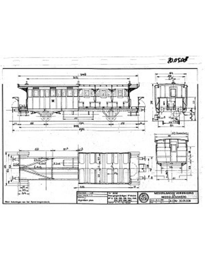 MBT 20.05.008 D-rijtuig 3e kl. 228, 230-235 HIJSM voor spoor 0