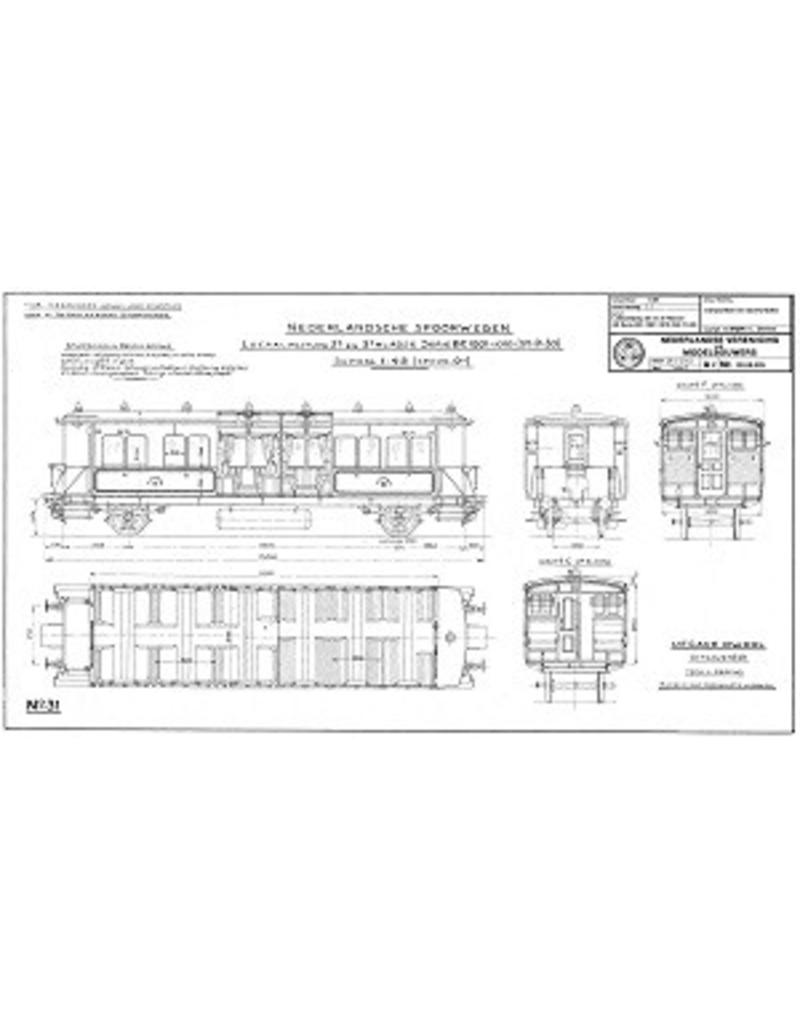 NVM 20.05.029 lokaalrijtuig 2e en 3e klasse Serie BC 1001-1010 (SS 21-30) voor spoor 0