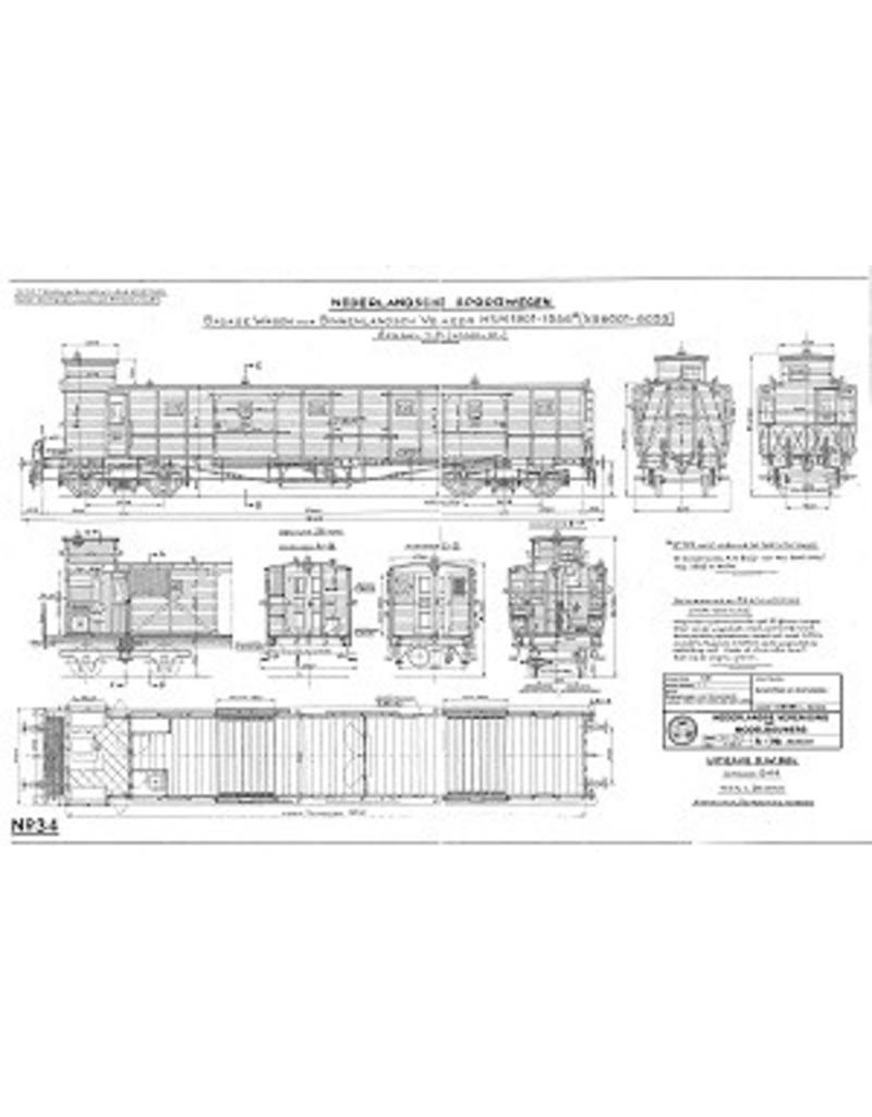 MBT 20.05.031 Bagagewagen voor binnenlands verkeer HSM 1901-1956 (NS 6001-6055) voor spoor 0