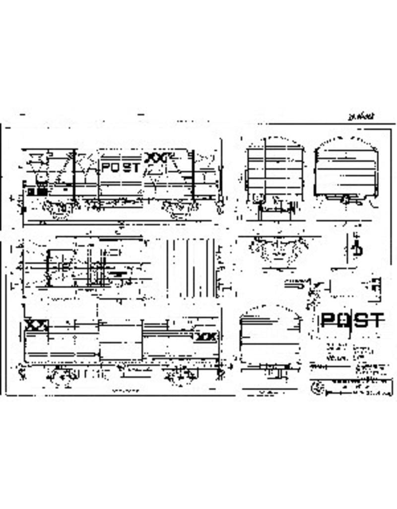 MBT 20.06.028 20 tons postwagen NS Gs 120 2 800-872 en 873-893 ex Gs ex S-CHO voor spoor I