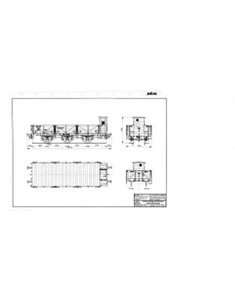 MBT 20.06.033 20 Tonnen offener Güterwagen für den Transport von Schwellen HSM Ghw 29041 bis 50; NS 17541-50