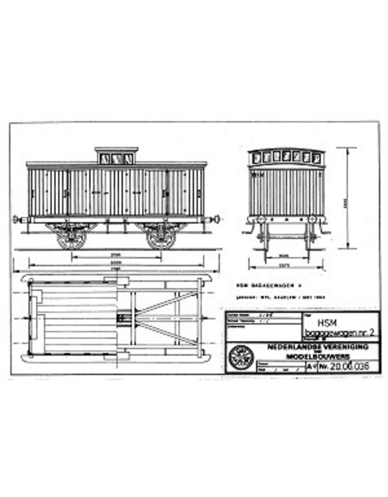 MBT 20.06.036 HSM luggage van 2 for gauge 0