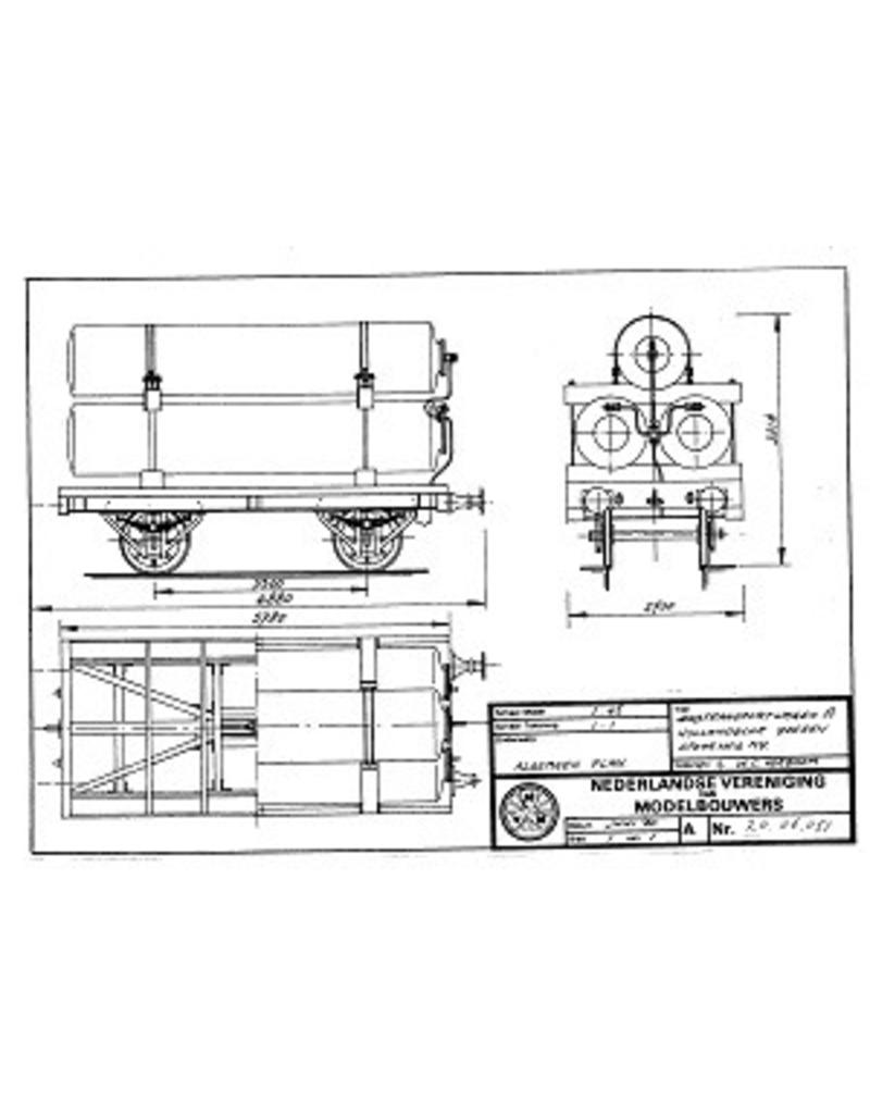 NVM 20.06.051 HIJSM gastransportw. A, open wagen 1080-5, gesl wagen 1-16,25-72 voor spoor 0