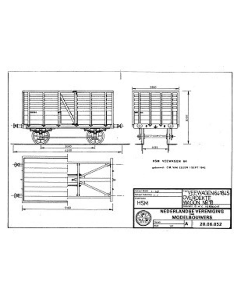 NVM 20.06.052 HSM Vieh 64 (1845), Planwagen 18 für Spur 0