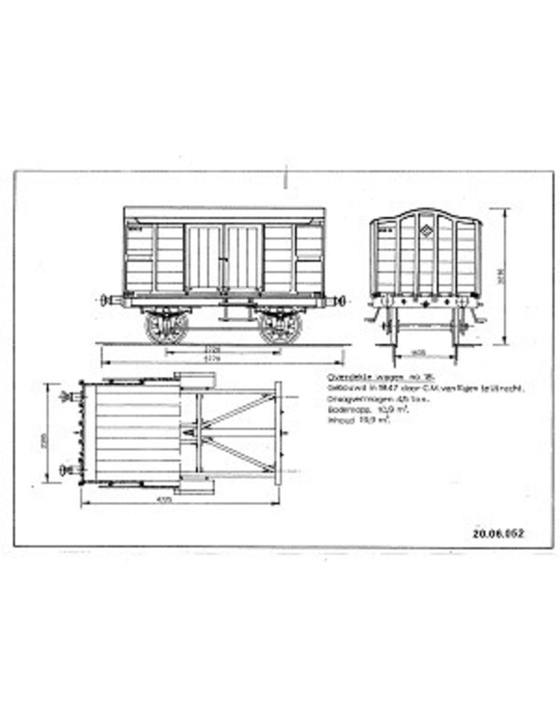 MBT 20.06.052 HSM veewagen 64 (1845), overdekte wagon 18 voor spoor 0