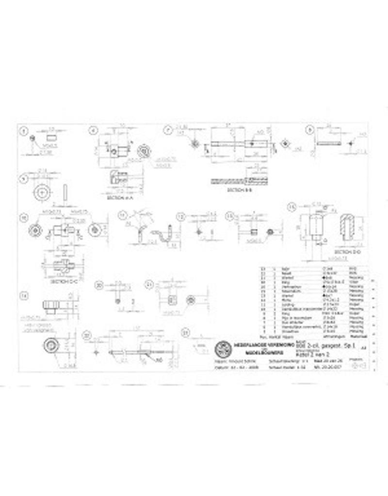 NVM 20.20.007 0-B-0 2 cilinder gasgestookte locomotief voor spoor 1