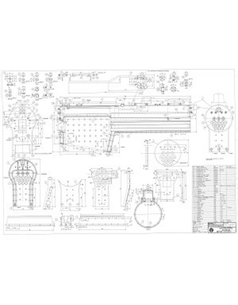 MBT 20.20.011 Locomotiefketel voor BR38 / P6 van koper, voor spoor 5"