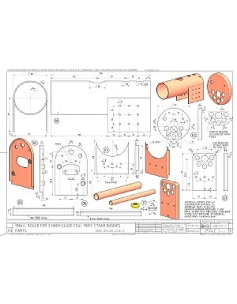 NVM 20.20.016 Kleine kolengestookte ketel voor locomotief op 3,5" spoor