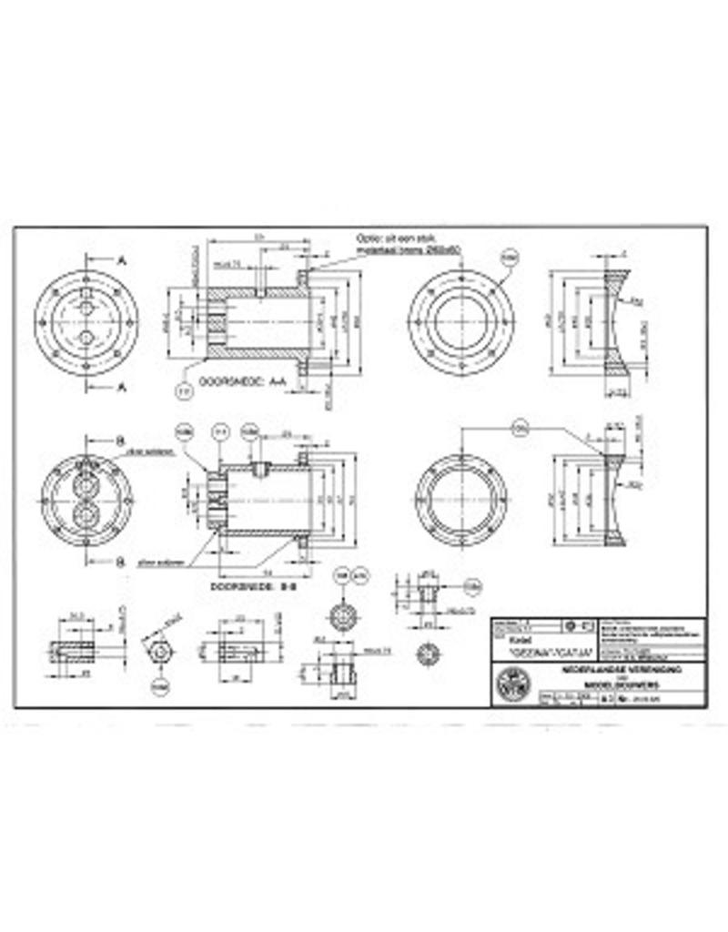 NVM 20.20.020 smalspoorlocomotief Gea, naar de Gezina en Catja; voor spoor 3,5" (89 mm)