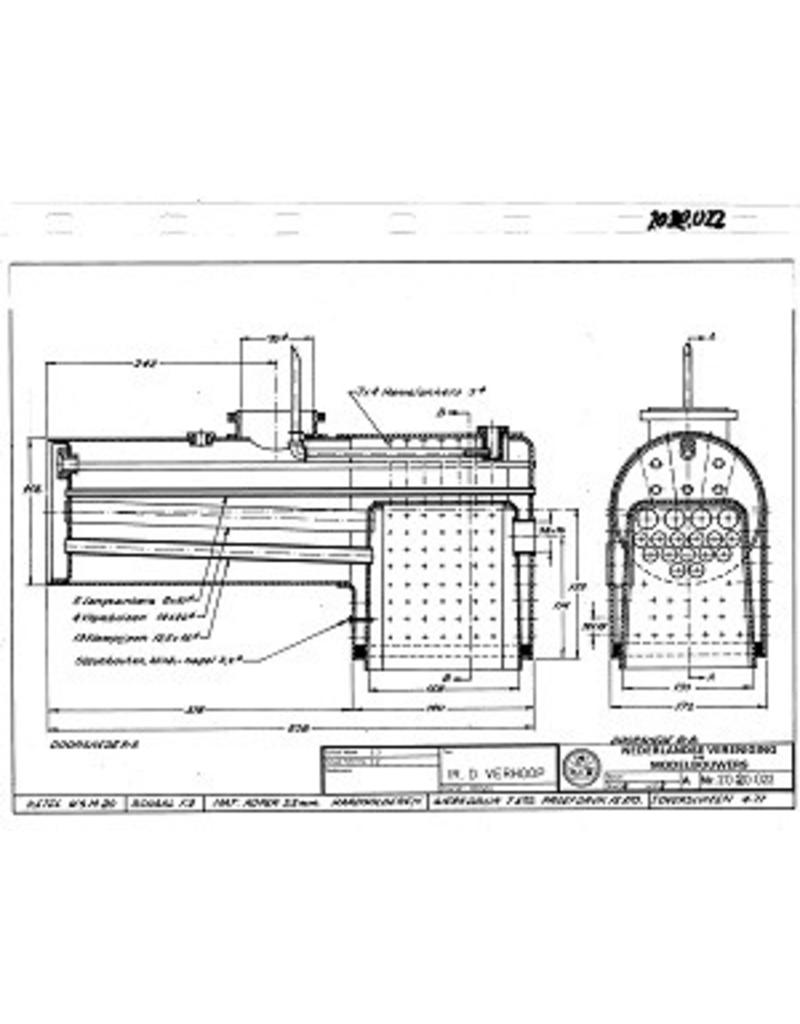 NVM 20.20.022 WSM stoomtramlocomotief 15 - 20; voor spoor 7,25" (184 mm)