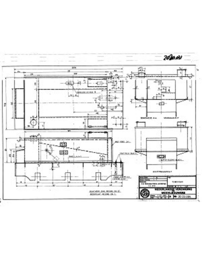 MBT 20.20.031 2-B personen tenderlocomotief SS 650; voor spoor 1 (45 mm)