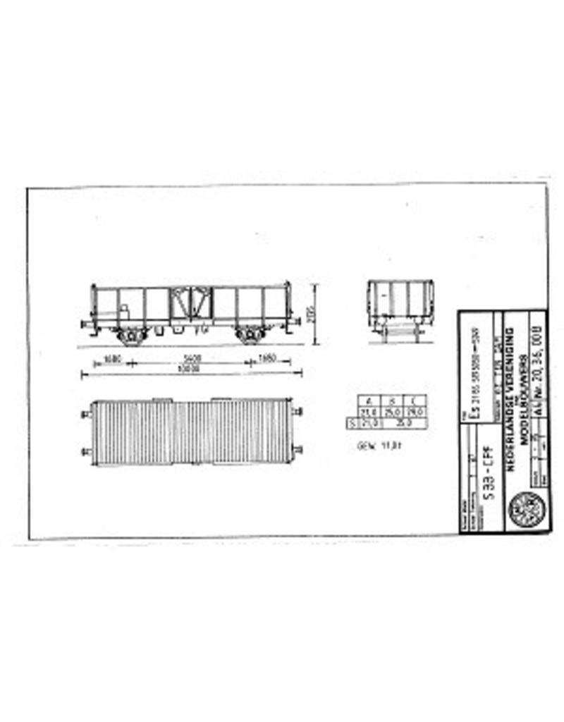 MBT 20.36.008 open wagon Es 2185.519 5050-5249 SBB-CFF for H0 gauge