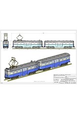 NVM 20.73.041 CD - NZH A 502 Kraftfahrzeugen und Anhängefahrzeug B 501 (Blau Straßenbahn) für Spur 1, 2,5 "Track