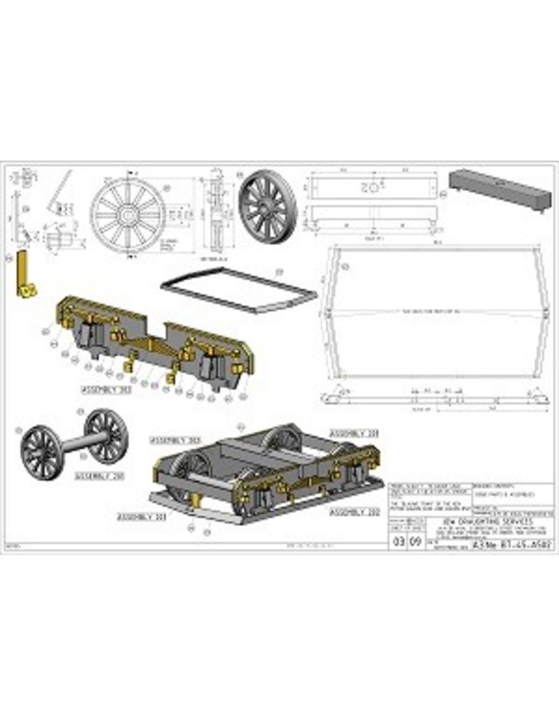 MBT 20.73.041 CD - NZH motorrijtuig A 502 en aanhangrijtuig B 501 (Blauwe tram) voor spoor 1, 2,5"spoor
