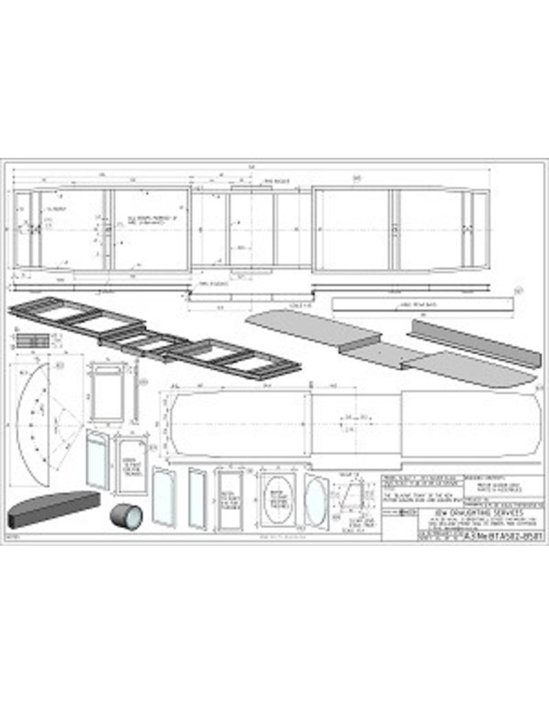 NVM 20.73.041/B NZH motorrijtuig A 502 en aanhangrijtuig B 501 (Blauwe tram) voor 2,5" spoor