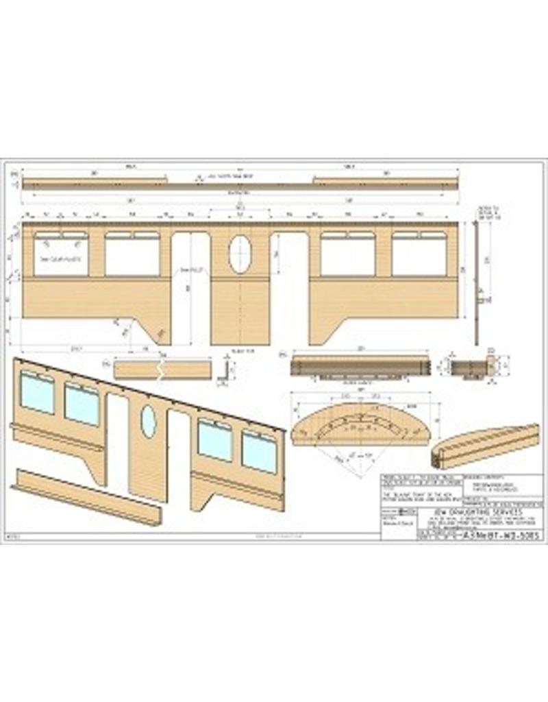 NVM 20.73.041/C NZH motorrijtuig A 502 en aanhangrijtuig B 501 (Blauwe tram) voor 7,25" spoor