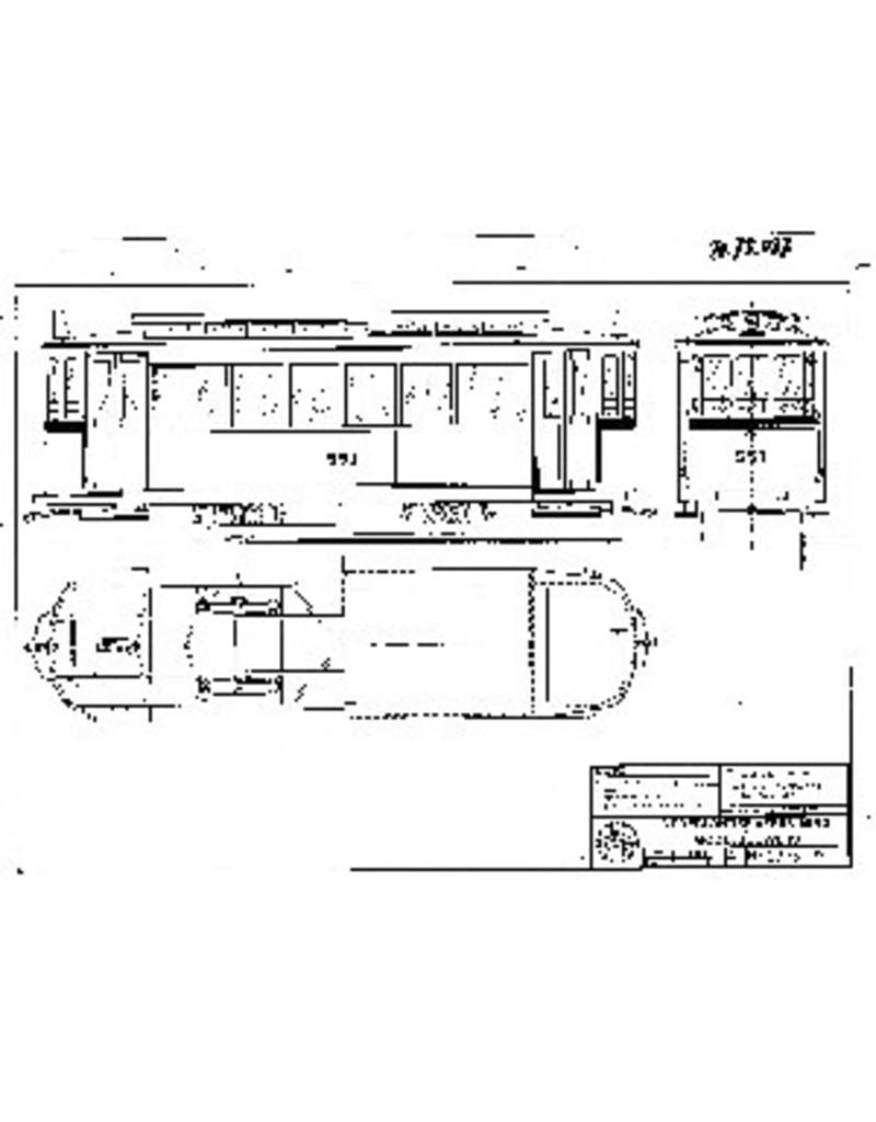 MBT 20.75.027 trailer car HTM 550-570 (1907) and mod. 1943 for gauge I