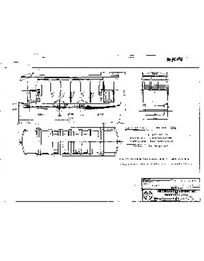 MBT Open trailer car RET 1261-1290 - Construction drawing Scale 1 : 40 (20.75.031)