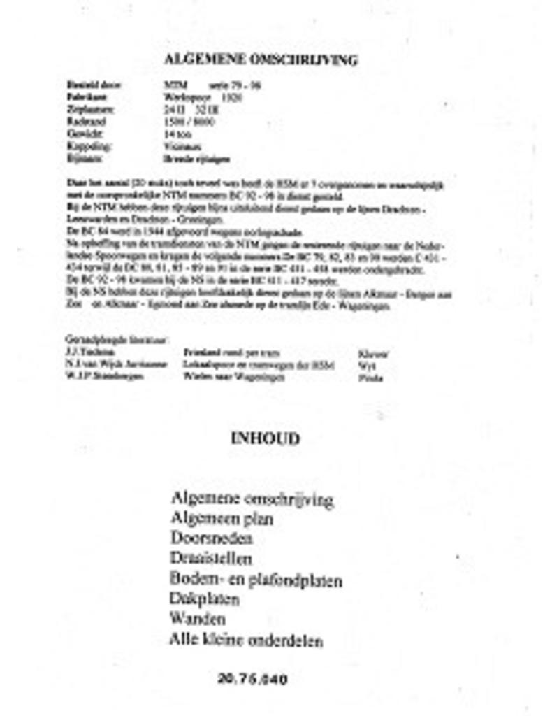 MBT 20.75.040 rijtuigen serie BC 79-91; NTM