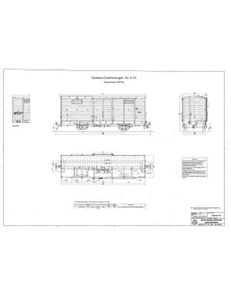 MBT 20.76.006 covered goods wagon NCS/SS/NS 6-10; Zuiderzeetramweg; for gauge 0