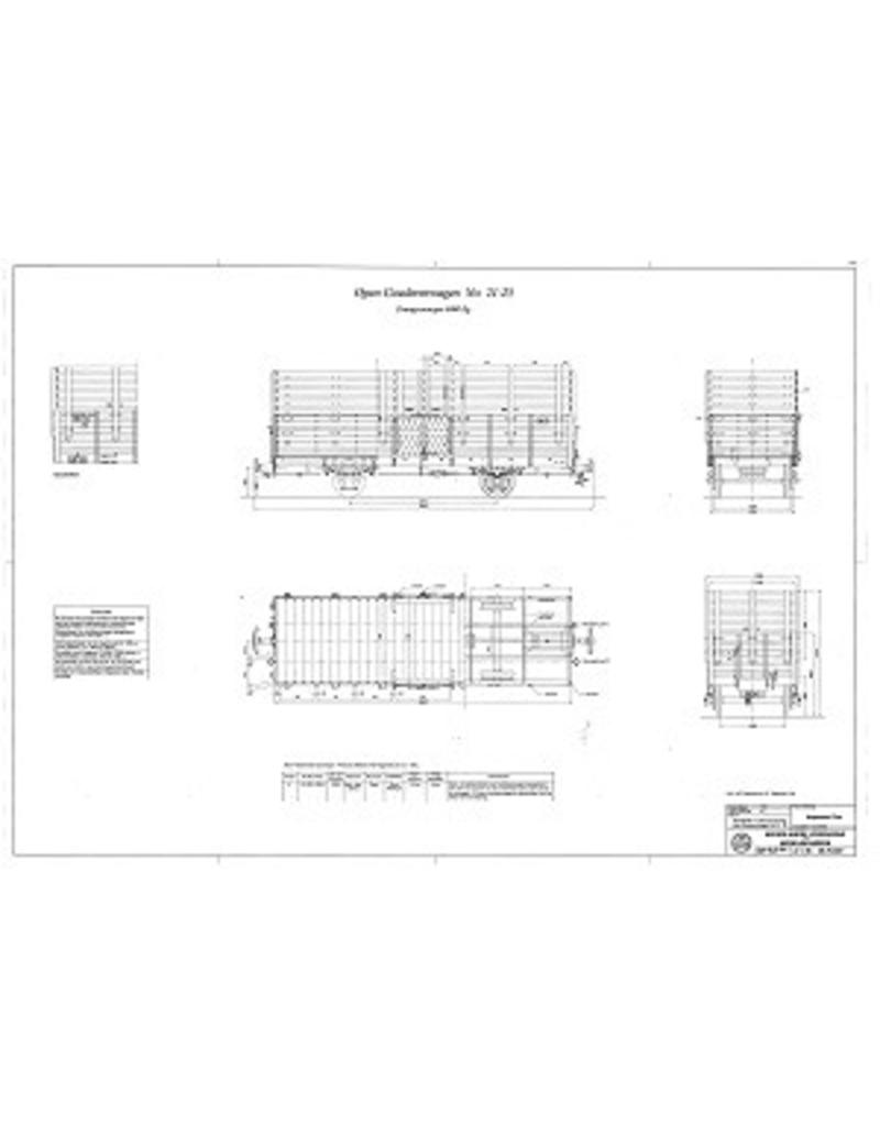 MBT 20.76.007 offener Güterwagen NCS/SS/NS 21-25; Zuiderzeetramweg; für Spur 0