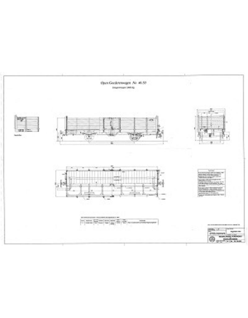 MBT 20.76.009 open wagon NCS/SS/NS 46-50; Zuiderzeetramweg; for gauge 0