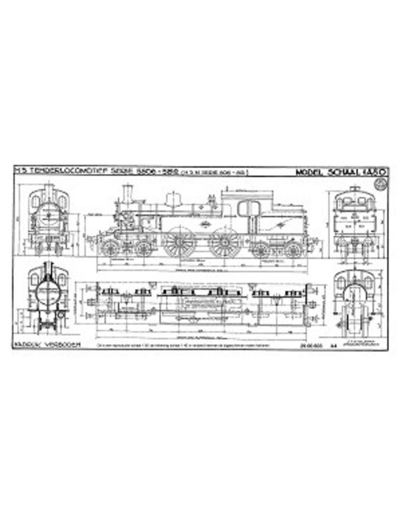 MBT Stoomlocomotief NS 5806 - 5812 - Bouwtekening Schaal 1 : 40 (29.00.603)