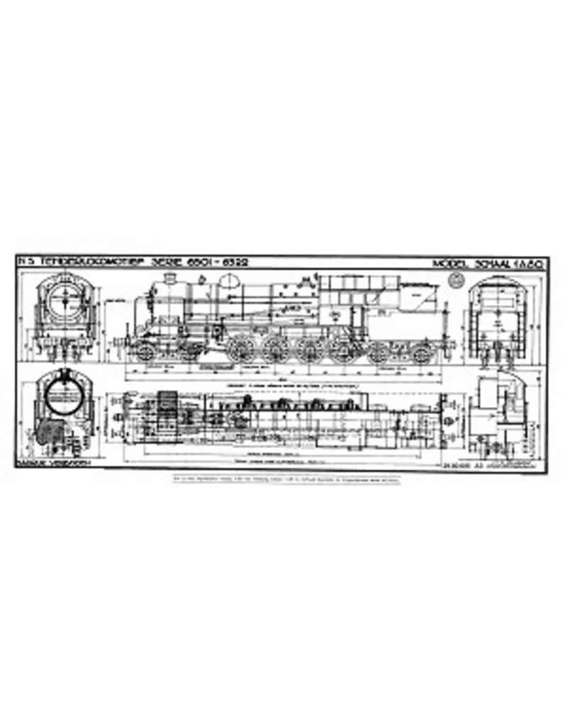 MBT Stoomlocomotief NS 6301 - 6322 - Bouwtekening Schaal 1 : 40 (29.00.605)