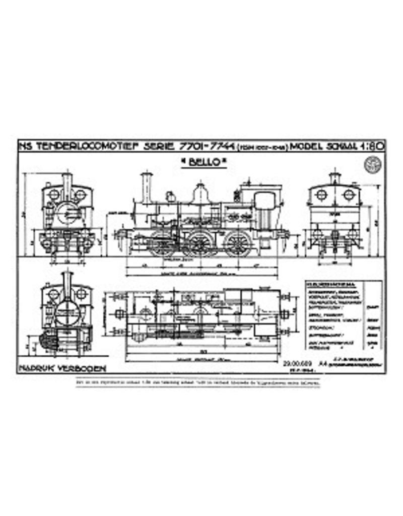 MBT 29.00.609 Dampflokomotive NS 7701 - 7744