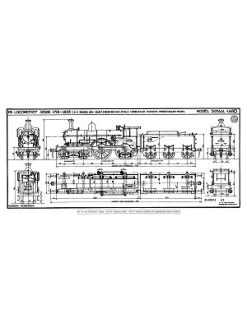 MBT Dampflokomotive NS 1701 - 1835 - Bauzeichnung Maßstab 1 : 40 (29.00.612)