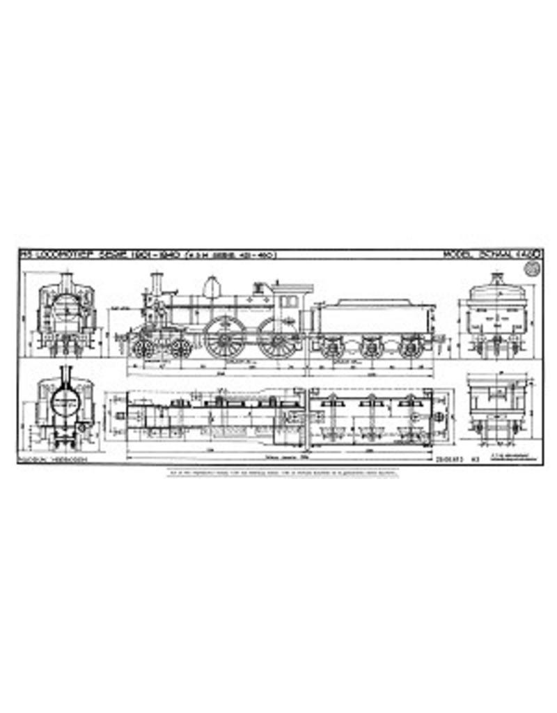 MBT Dampflokomotive NS 1901 - 1940 - Bauzeichnung Maßstab 1 : 40 (29.00.613)