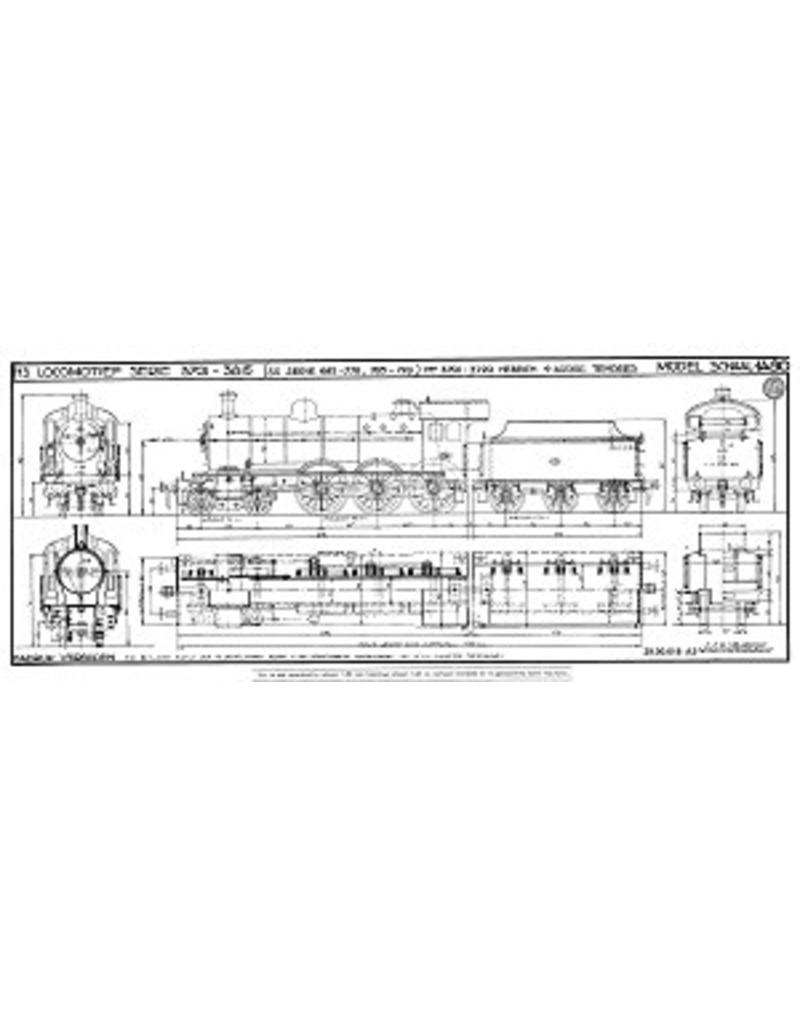 MBT Dampflokomotive NS 3701 - 3815 - Bauzeichnung Maßstab 1 : 40 (29.00.618)