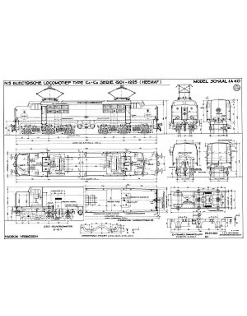 MBT E-Lok NS Baureihe 1200 für Spur 0 - Bauzeichnung Maßstab 1 : 40 (29.01.003)