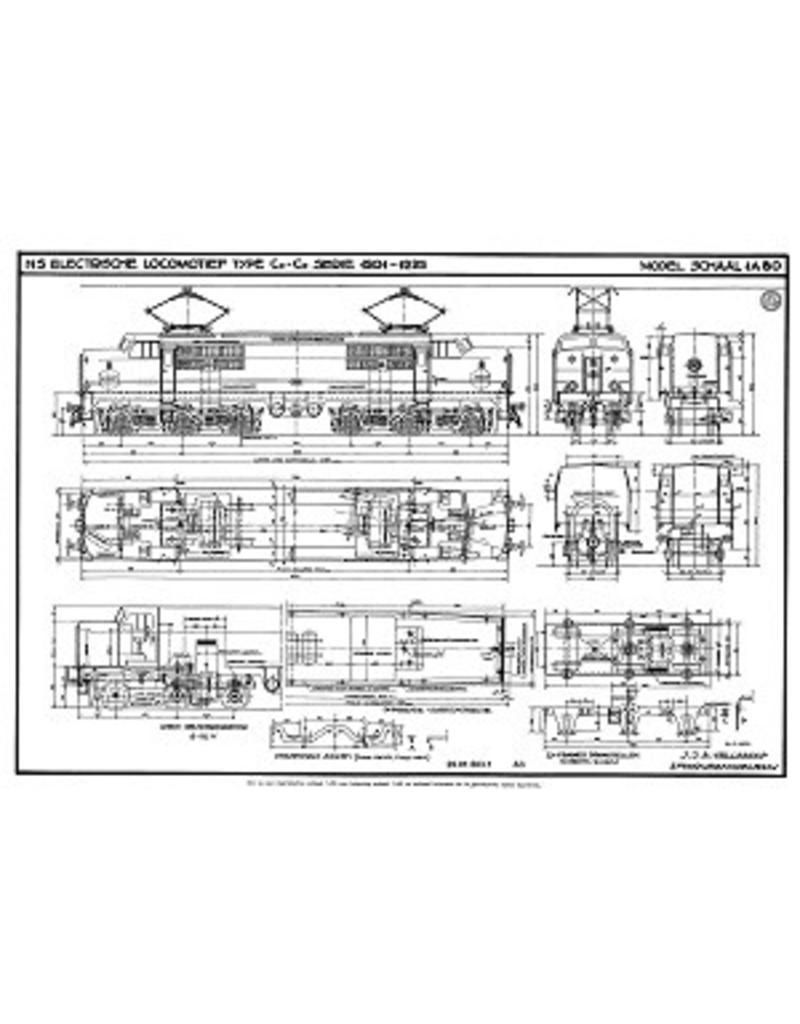 MBT E-lok NS serie 1200 - Bouwtekening Schaal 1 : 40 (29.01.503)