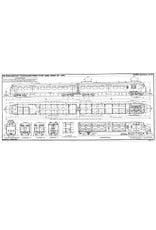MBT NS Electric 3-car multiple unit 1956 series 321-350; Benelux 2-car multiple unit NS 1201-1208 (Dog-head) - Construction Drawing Scale 1 : 40 (29.03.064)
