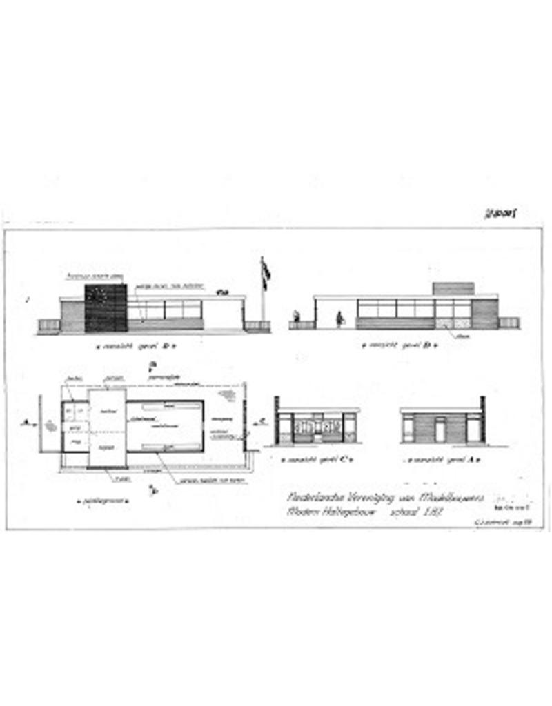 NVM 30.00.005 moderne haltegebouw van de NS; o.a. Geleen, Wierden