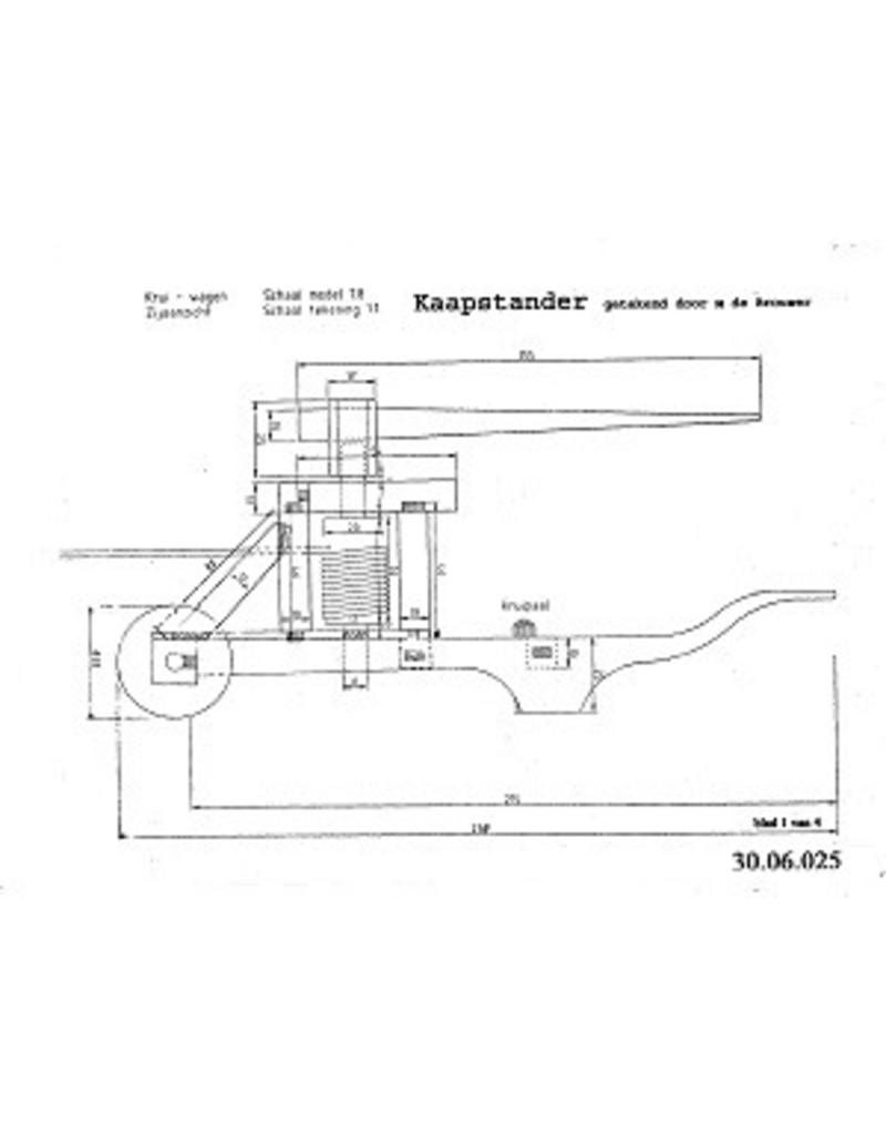 NVM 30.06.025 Kaapstand om de molen te kruien; kruiwagenmodel; rond 1400