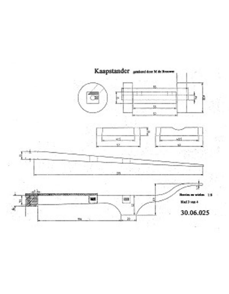 NVM Cape 30.06.025 Ständer für Lauf der Mühle; Schubkarre-Modell; um 1400