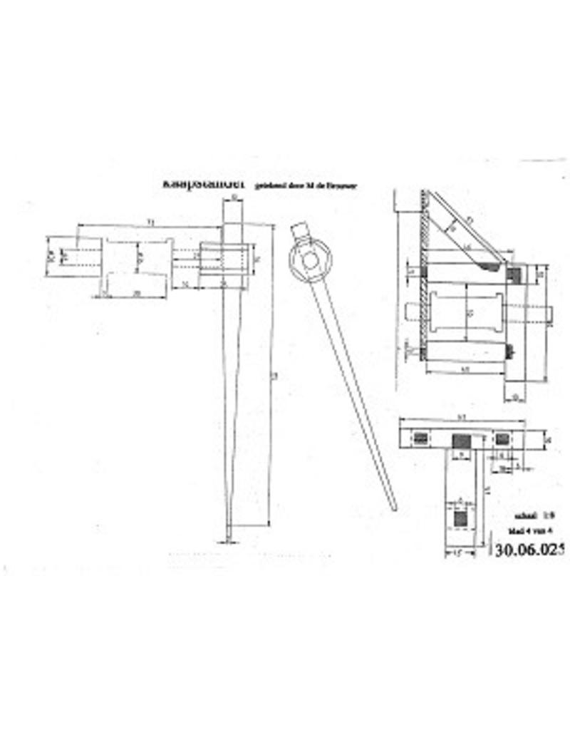 NVM Cape 30.06.025 Ständer für Lauf der Mühle; Schubkarre-Modell; um 1400